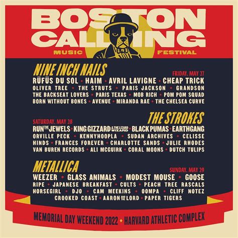 Boston colling - Boston Calling announced on Monday that the 2021 edition of its festival, which was scheduled to take place Memorial Day weekend, has been canceled. Organizers hope the festival will return in 2022.